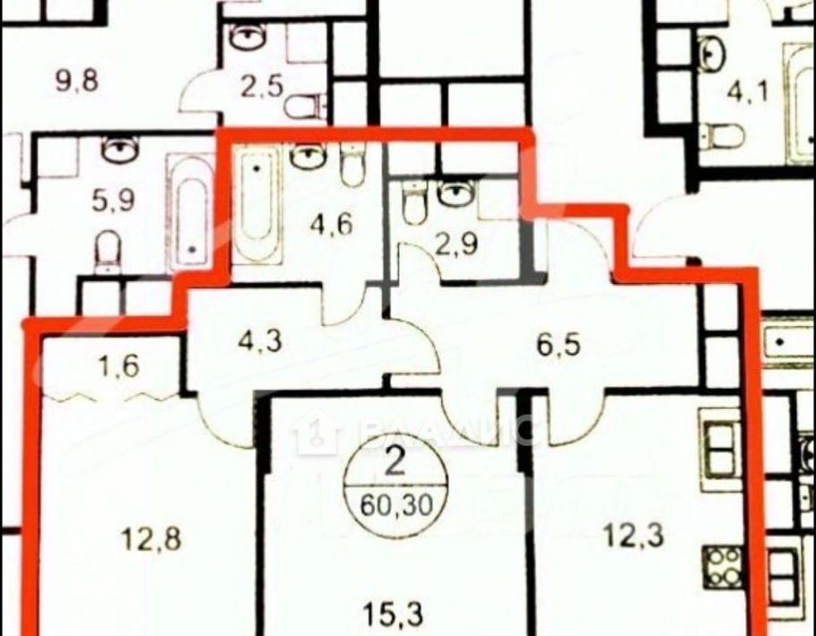 квартира г Москва метро Рассказовка Московский г., ул. Никитина, 11к 9 фото 23