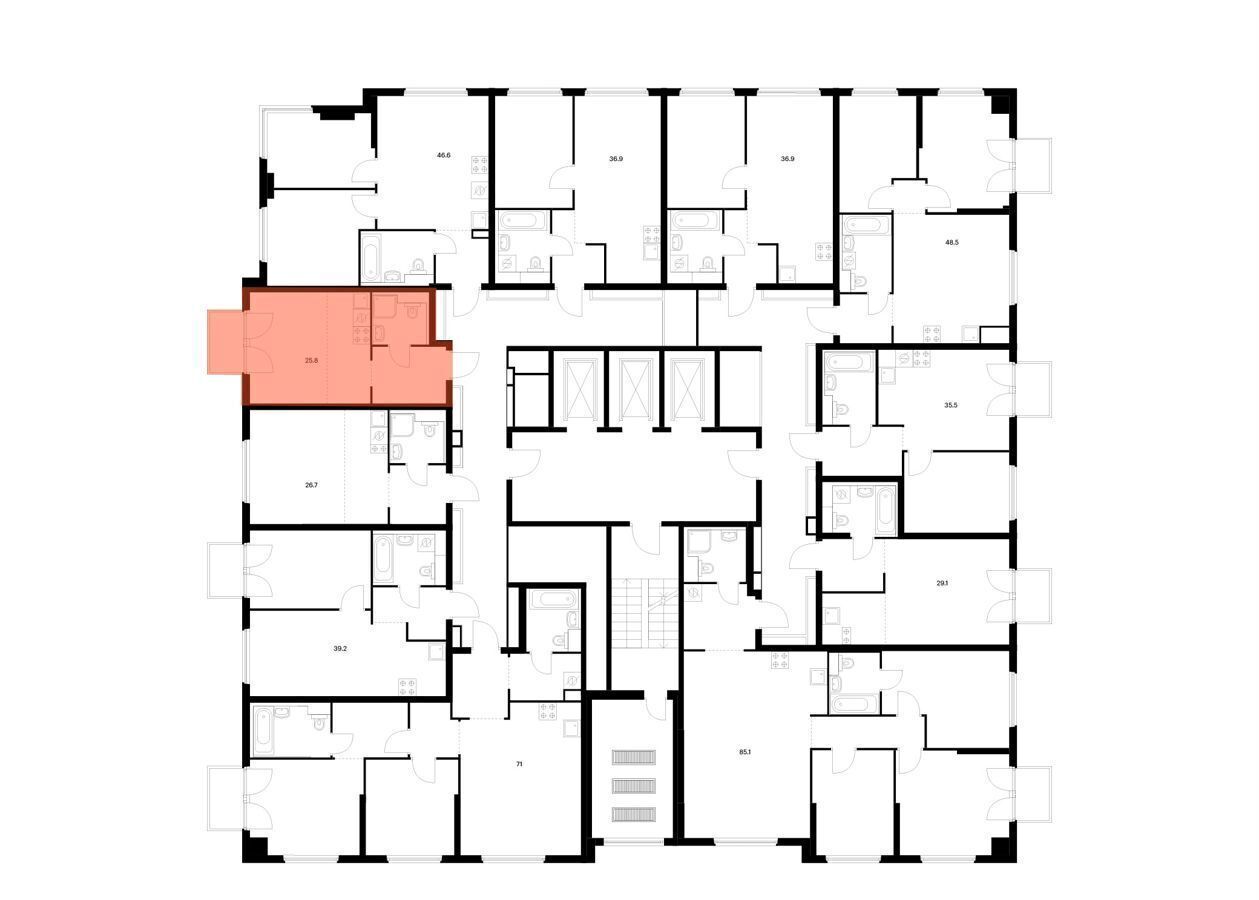 квартира г Москва метро Водный стадион б-р Кронштадтский 11 корп. 1 фото 2