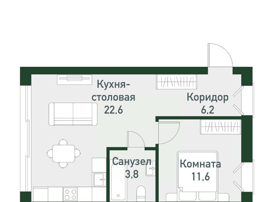 квартира р-н Сосновский п Западный р-н мкр Привилегия Кременкульское с/пос фото 1