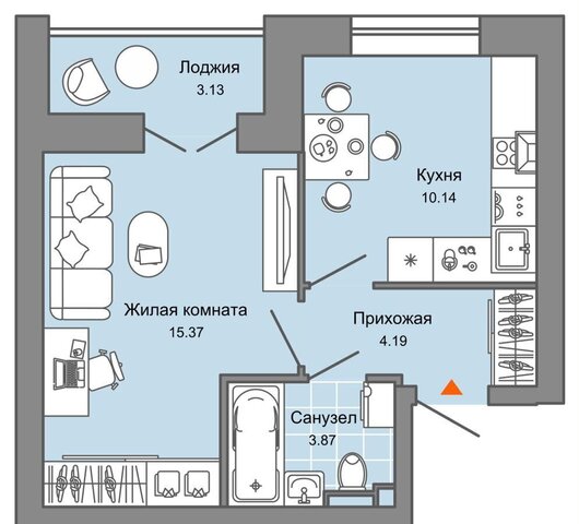 квартира р-н Ленинский ул 4-й Пятилетки 84 ЖК «Зарядное» фото