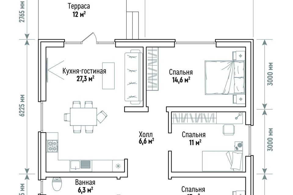 дом р-н Тахтамукайский Республика Адыгея Адыгея, Козет, Коттеджный поселок Самоцветы фото 2