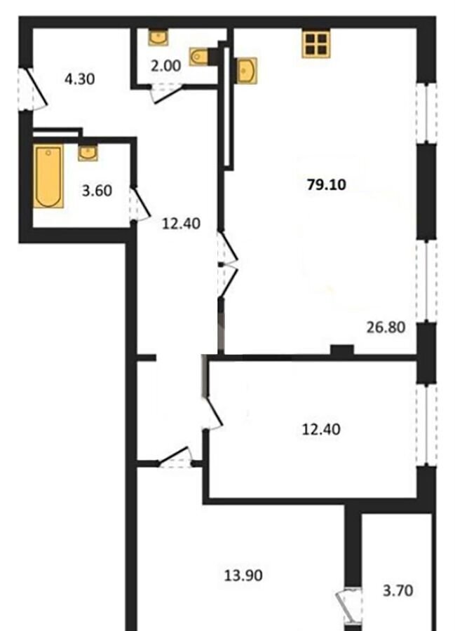 квартира г Симферополь р-н Центральный ул Севастопольская 41ж фото 2