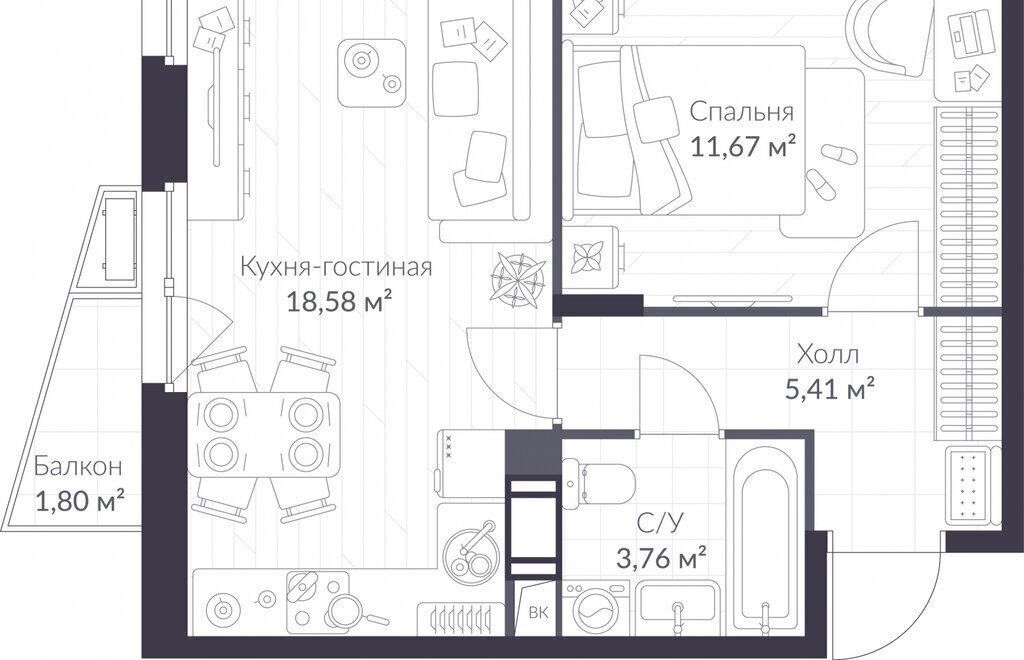 квартира р-н Всеволожский г Сертолово ЖК Veren Nort Сертолово Парнас, жилой комплекс Верен Норт фото 1