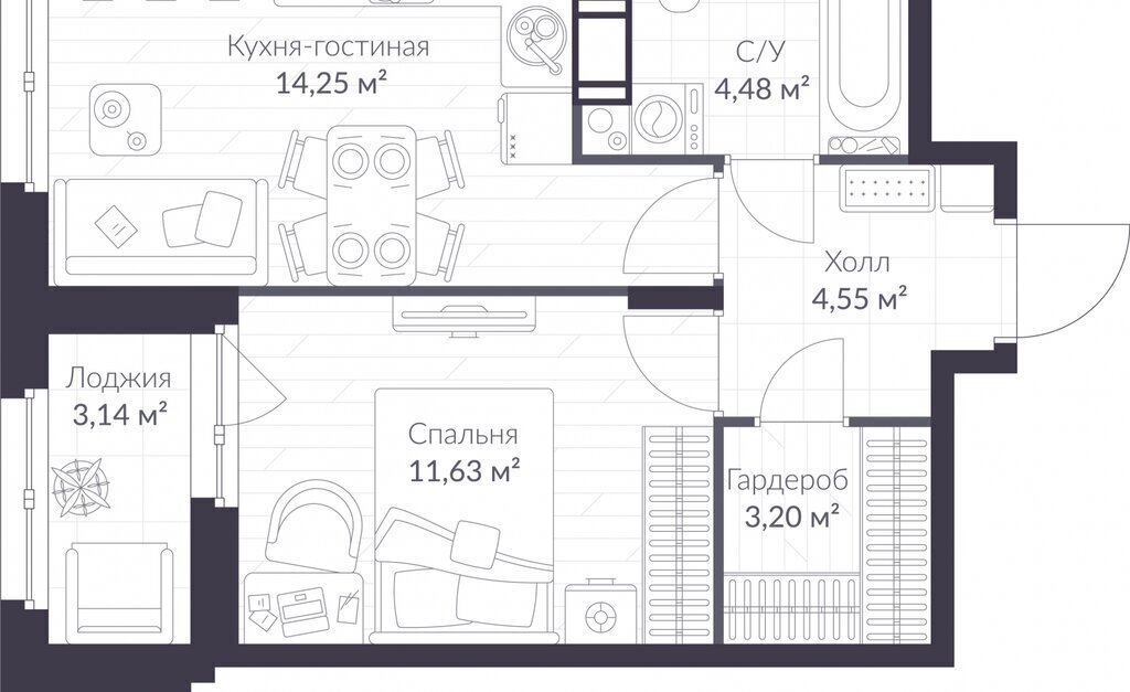 квартира р-н Всеволожский г Сертолово ЖК Veren Nort Сертолово Парнас, жилой комплекс Верен Норт фото 1