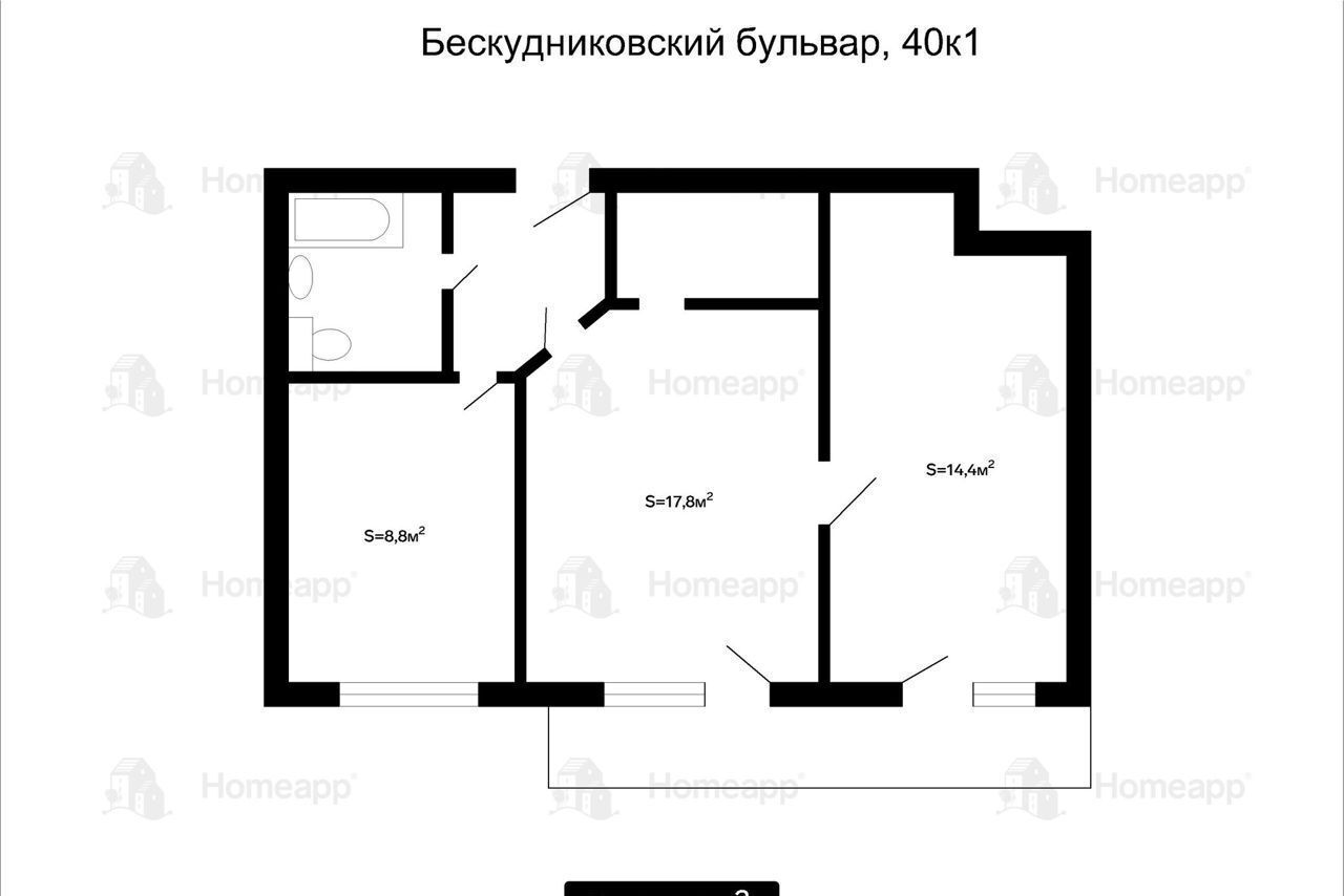 квартира г Москва б-р Бескудниковский 40к/1 Яхромская фото 17