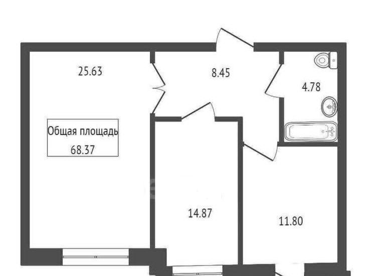 квартира г Новосибирск Заельцовская ул Дуси Ковальчук 238 фото 10