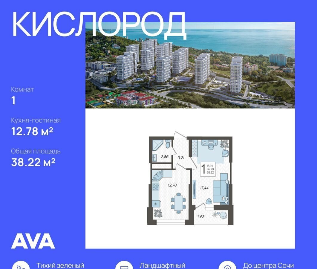 квартира г Сочи р-н Хостинский ул Ясногорская 2 фото 1