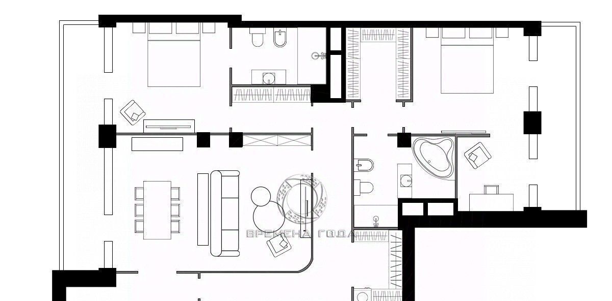 квартира г Москва метро Спортивная ул Ефремова 19к/2 квартал «Knightsbridge Private Park» муниципальный округ Хамовники фото 6