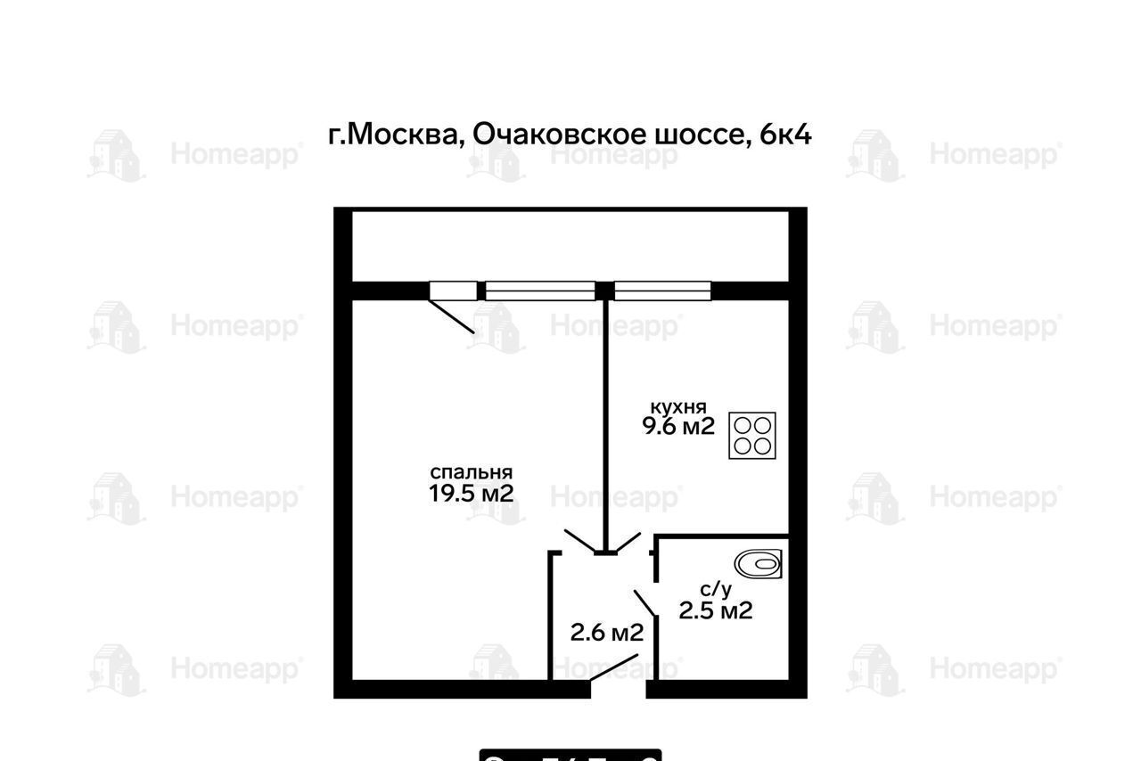 квартира г Москва метро Аминьевская ш Очаковское 6к/4 фото 10