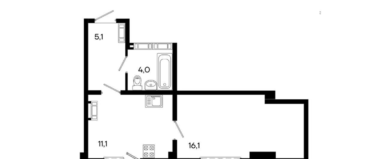 квартира г Симферополь р-н Центральный ул Трубаченко 21 фото 9