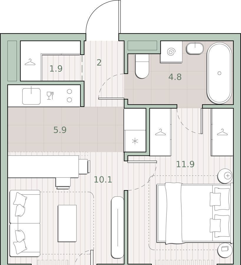 квартира г Москва метро Аминьевская ш Очаковское 5/4 этап, 1 фото 1