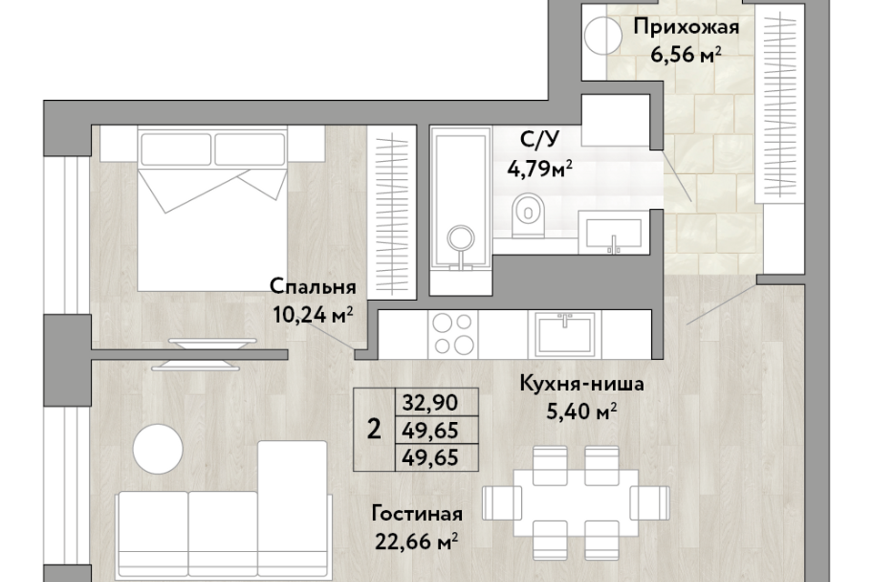 квартира г Хабаровск р-н Центральный ул Лейтенанта Шмидта С. В. Орлова, городской округ Хабаровск фото 1