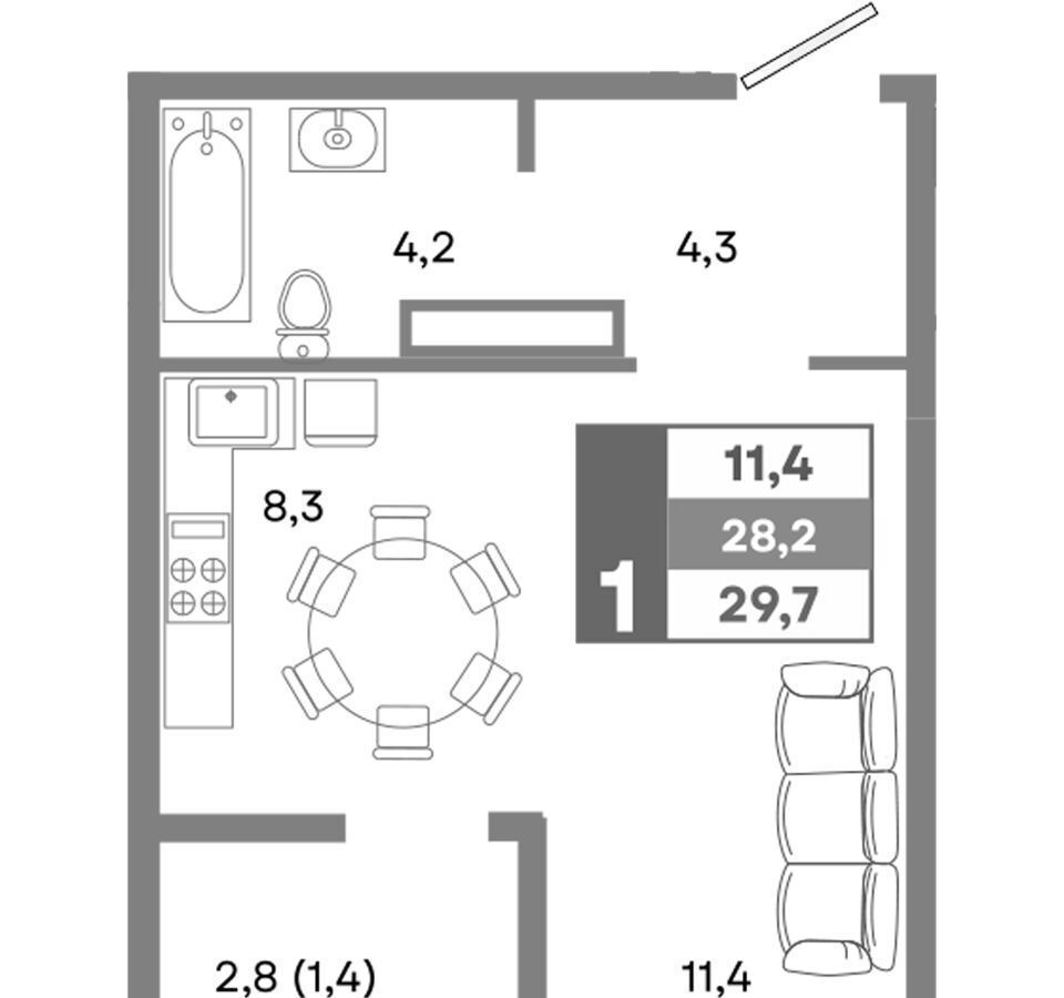 квартира р-н Симферопольский с Мирное стр. 2, Грэсовский фото 1