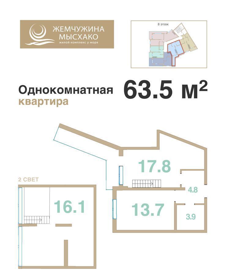 квартира г Новороссийск с Мысхако ул Шоссейная 3 фото 1