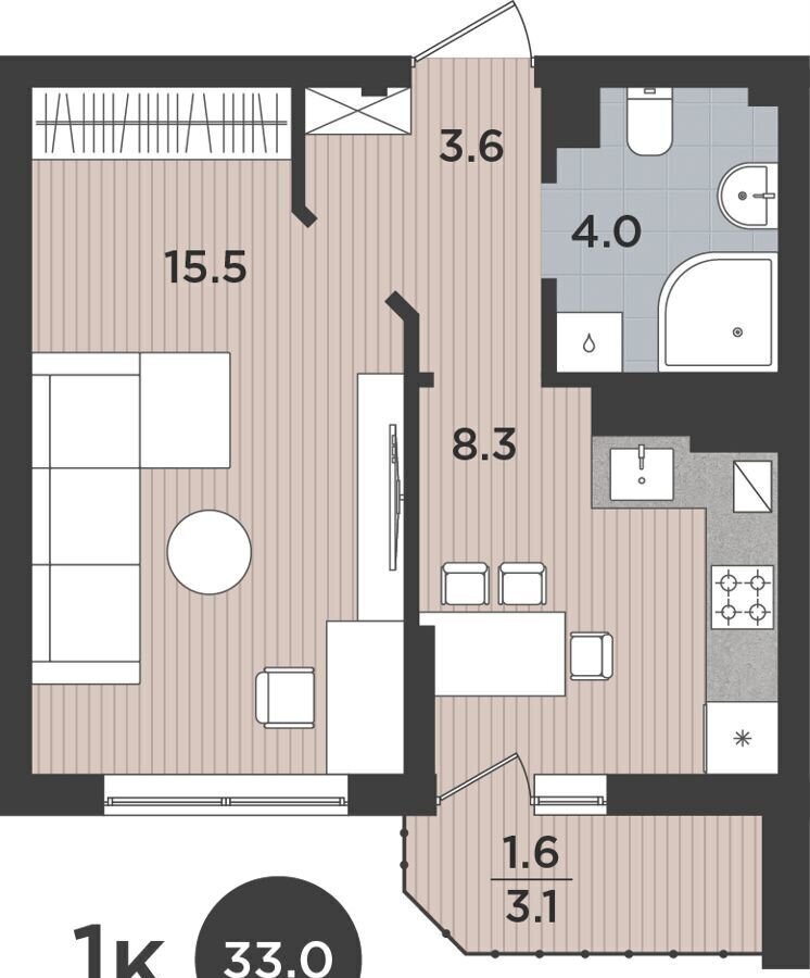 квартира г Калининград р-н Московский ул Тихорецкая 3 фото 2