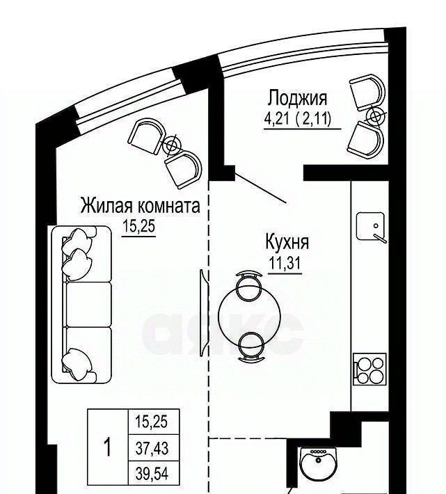 квартира г Ростов-на-Дону р-н Ленинский пл Привокзальная 3б ЖК Донская Слобода фото 3