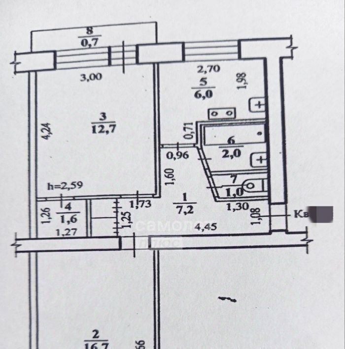 квартира г Чита п Энергетиков р-н Черновский ул Автозаводская 7 фото 2