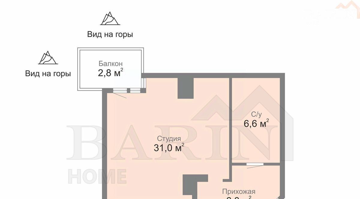 квартира г Ялта пгт Массандра ш Южнобережное 1к ЖК «Массандровский спуск» фото 16