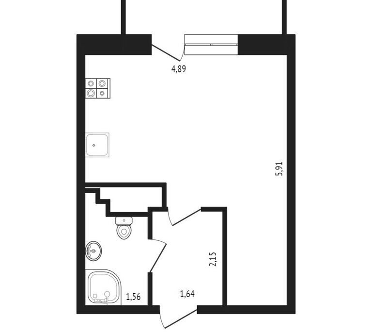 квартира г Тюмень Мыс ул Судоремонтная 31к/1 фото 12