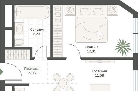 квартира г Москва метро Нахимовский проспект Новые Академики жилой комплекс, 31/2 фото 1