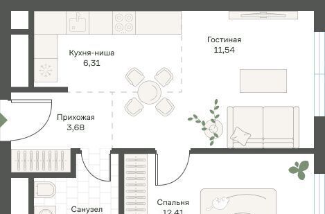 квартира г Москва метро Нахимовский проспект Новые Академики жилой комплекс, 31/2 фото 1