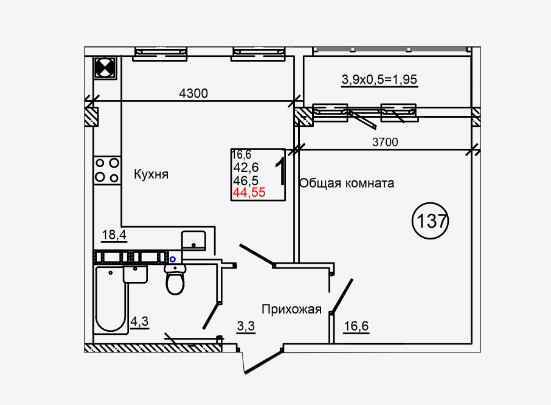 квартира р-н Симферопольский с Мирное ул Живописная ЖК 5 элемент фото 11