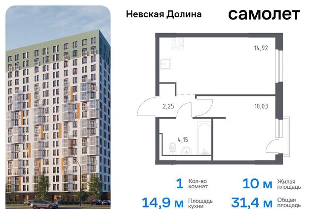 метро Рыбацкое р-н Всеволожский, г. п. Свердловское городское, д. Новосаратовка, Долина, корп. 1. 2, Невская фото