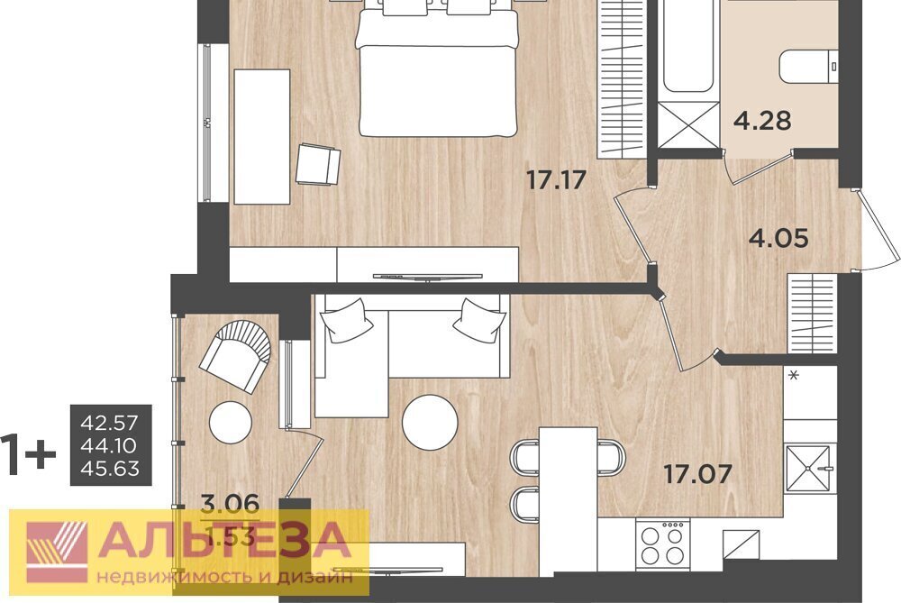 квартира г Калининград р-н Московский ул Интернациональная 16 ЖК «Белый сад» фото 1