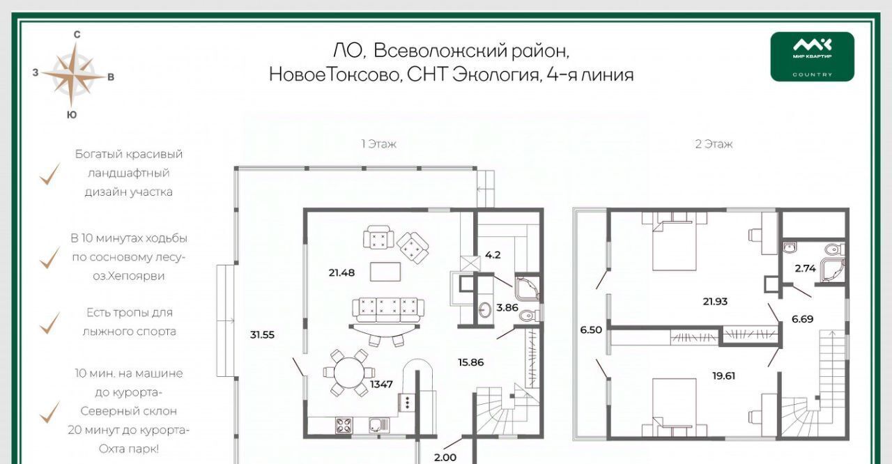 дом р-н Всеволожский снт Экология Токсовское городское поселение, Девяткино, 4-я линия фото 2