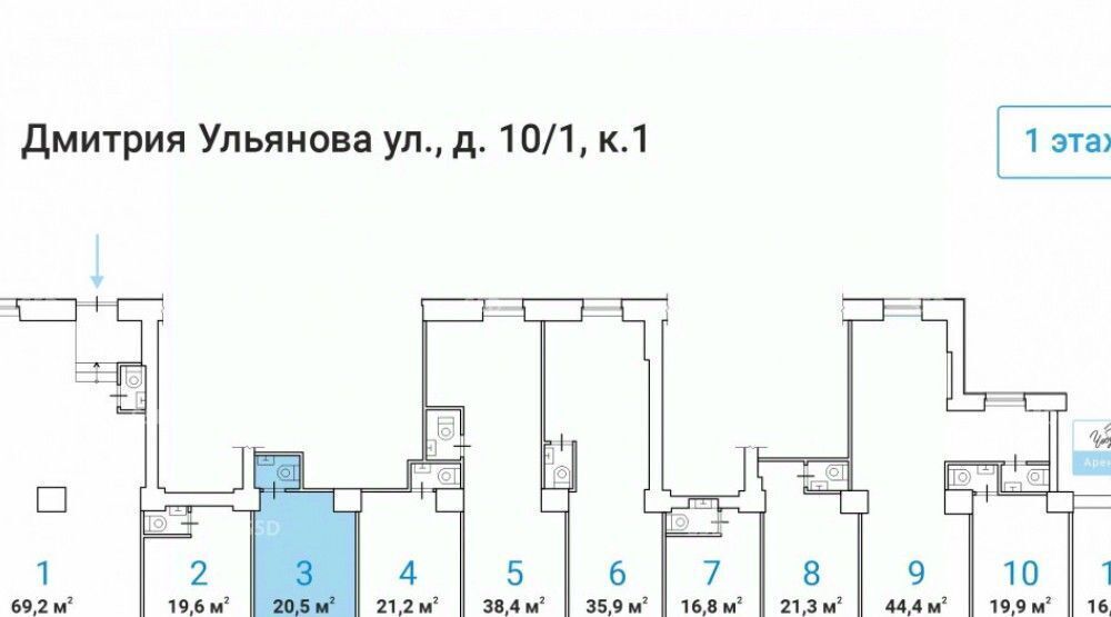 торговое помещение г Москва метро Академическая ул Дмитрия Ульянова 10/1к 1 фото 5