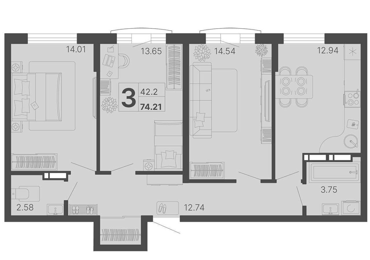 квартира г Сочи р-н Центральный ул Краснодонская 3 фото 2