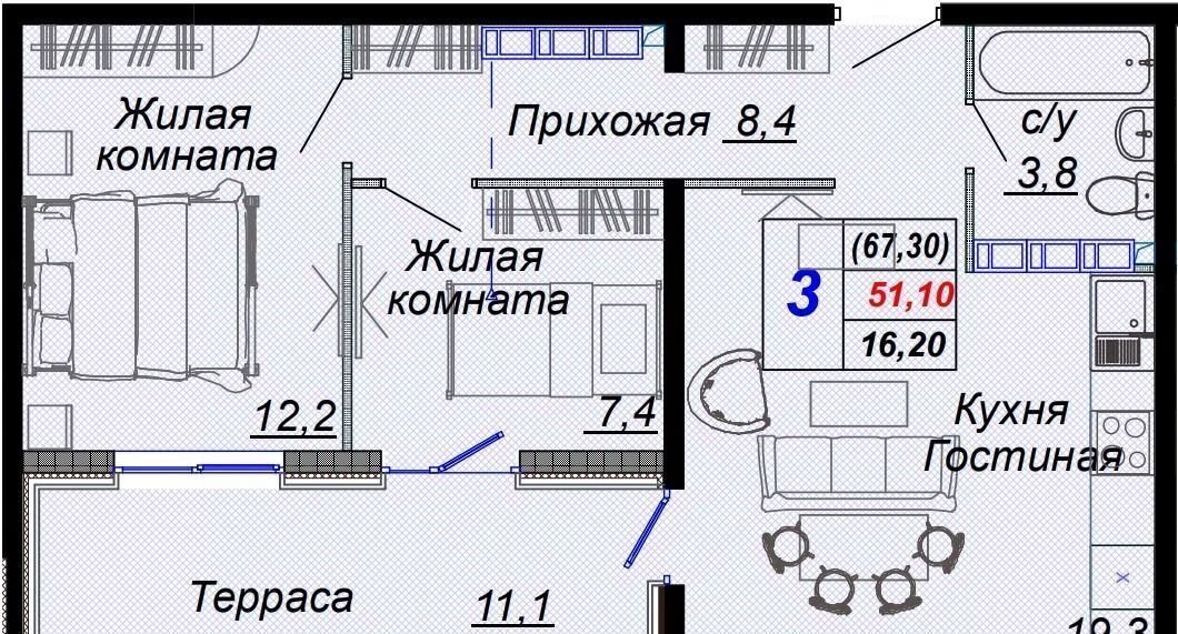 квартира г Сочи р-н Лазаревский ЖК «Чайные Холмы» Дагомыс пгт фото 1