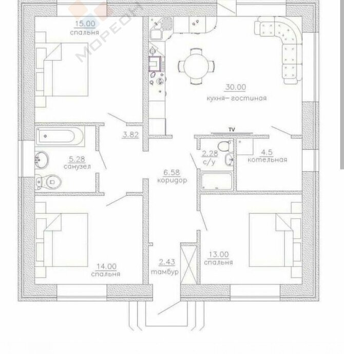 дом г Краснодар ст-ца Елизаветинская снт Речник ул Рындовая 644 фото 21