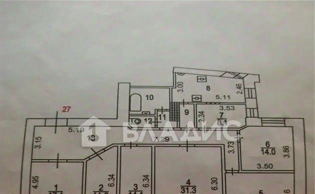 комната г Москва метро Новослободская ул Новослободская 14/19с 1 фото 9