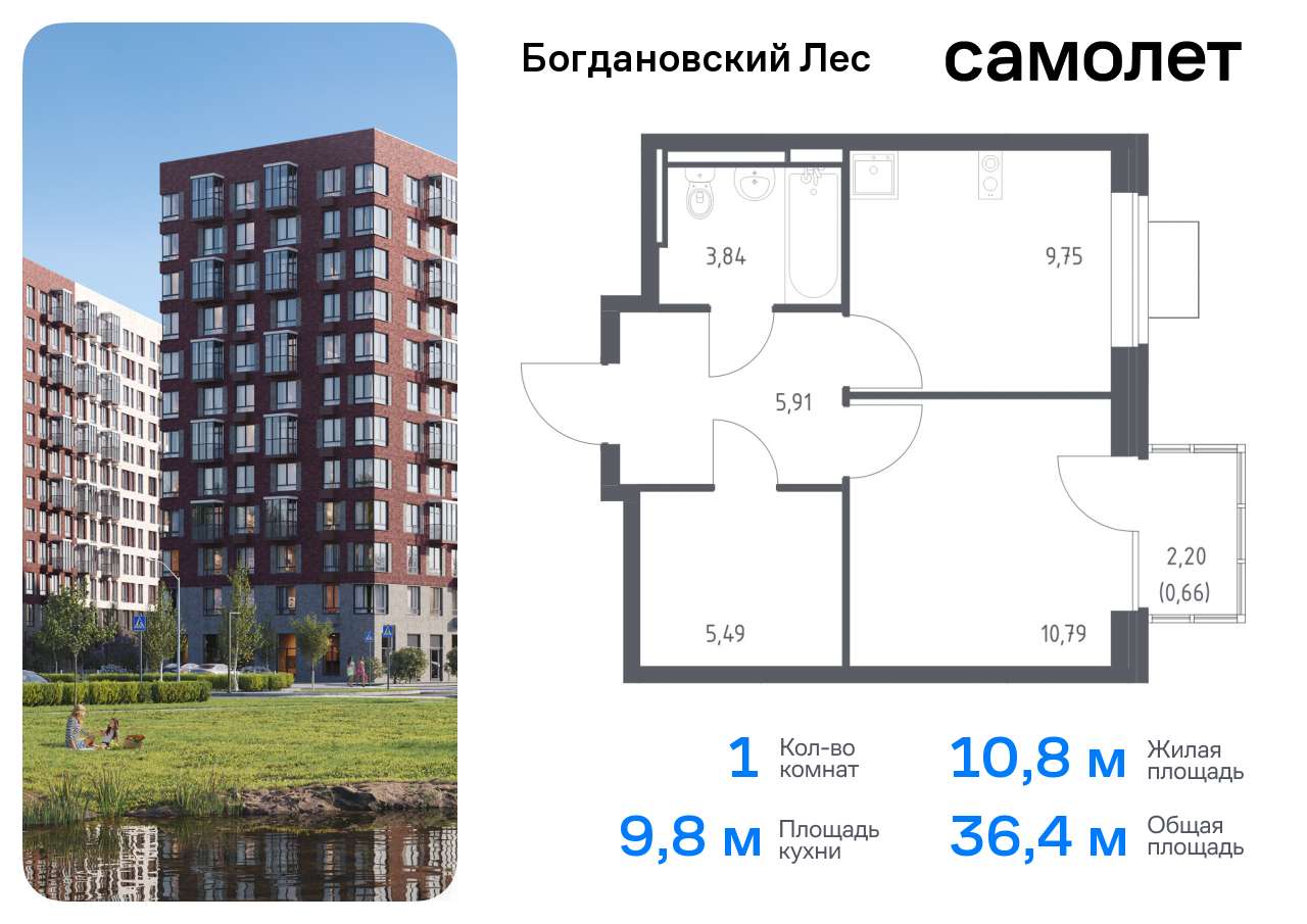 квартира городской округ Ленинский с/п Молоковское Домодедовская, жилой комплекс Богдановский Лес, 7. 1, Володарское шоссе фото 1