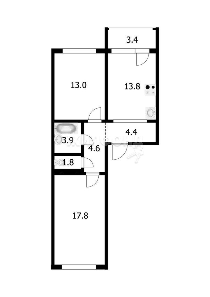 квартира г Новосибирск ул Связистов 13/2 Площадь Маркса фото 6