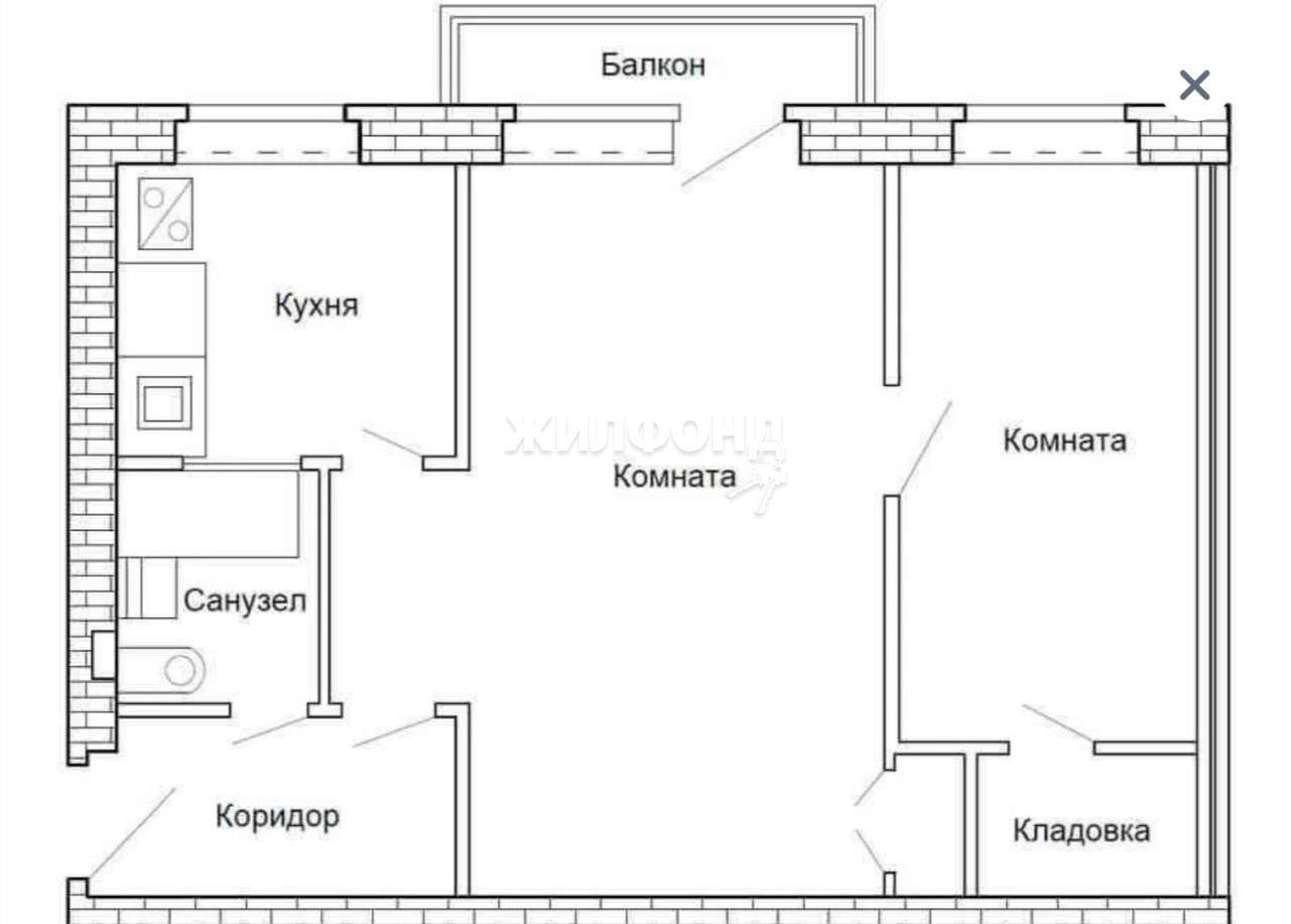 квартира г Новосибирск р-н Ленинский ул Забалуева 21 Площадь Маркса фото 8