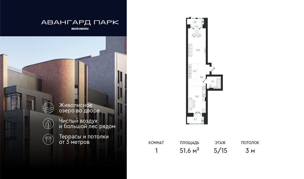 квартира г Новосибирск р-н Заельцовский Заельцовская Карьер Мочище жилой комплекс Авангард Парк фото 1