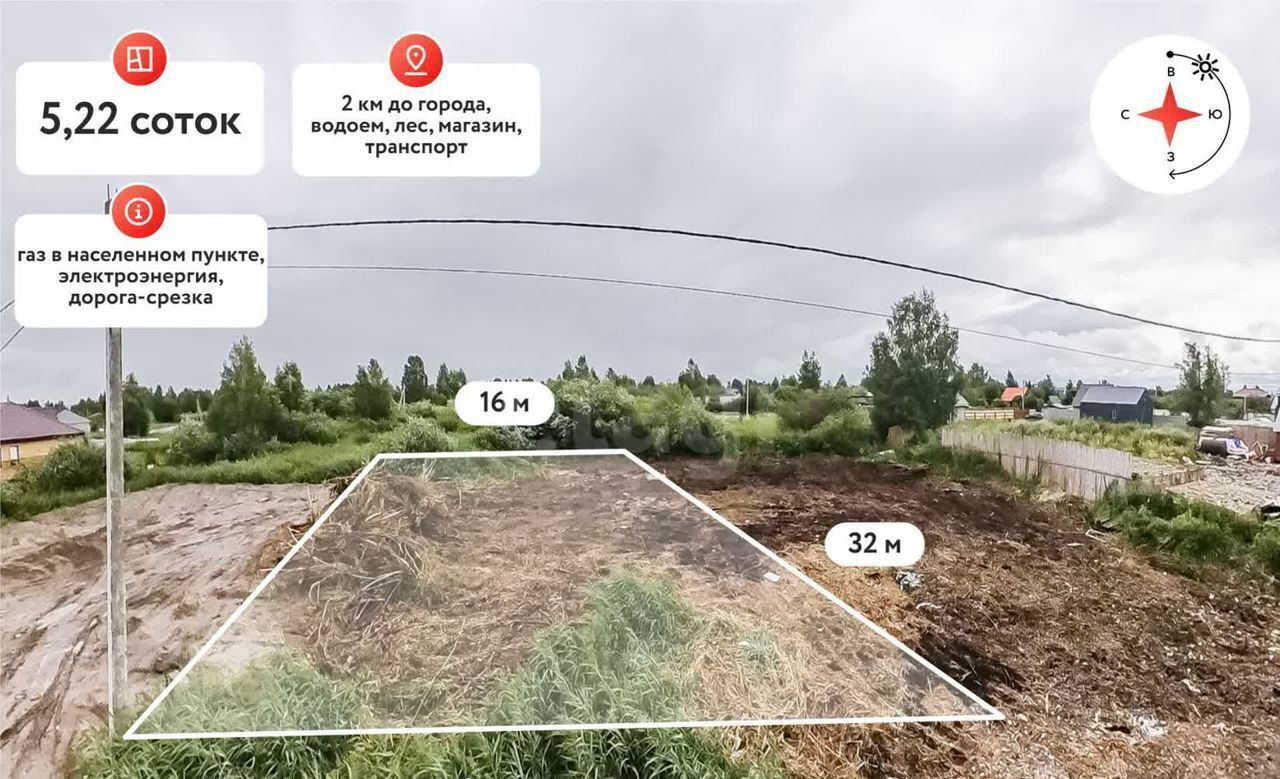 земля г Тюмень р-н Центральный садовое товарищество нка, Ягодная ул фото 1