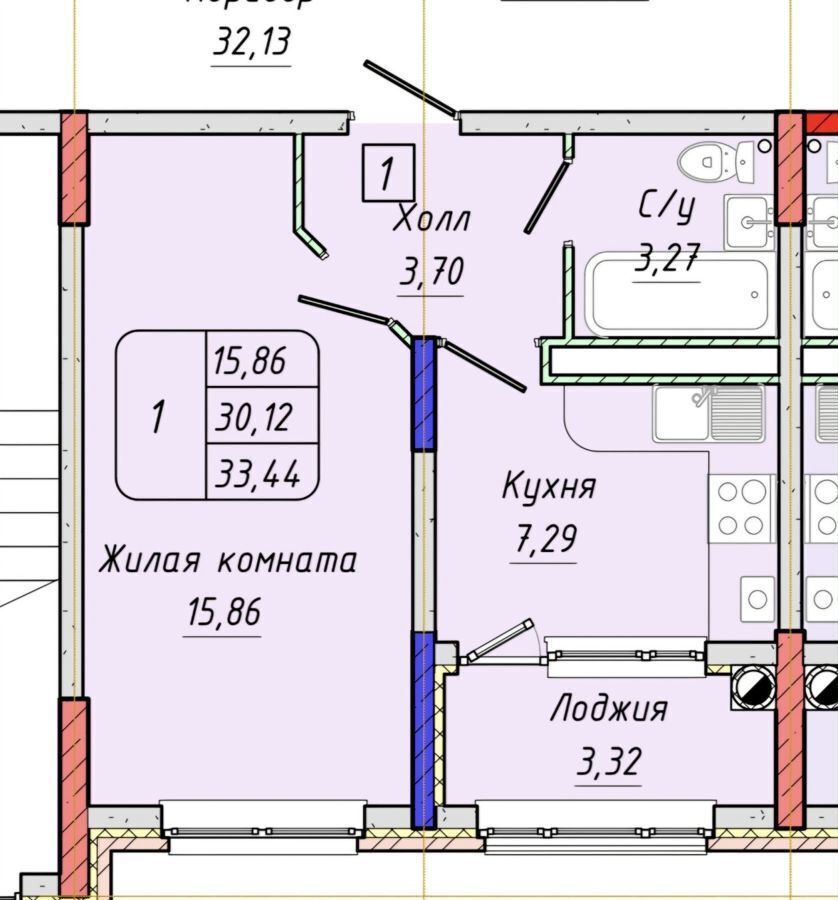 квартира р-н Шпаковский г Михайловск ул Ленина 199/3 ЖК «ул. Ленина, 199/3» фото 4