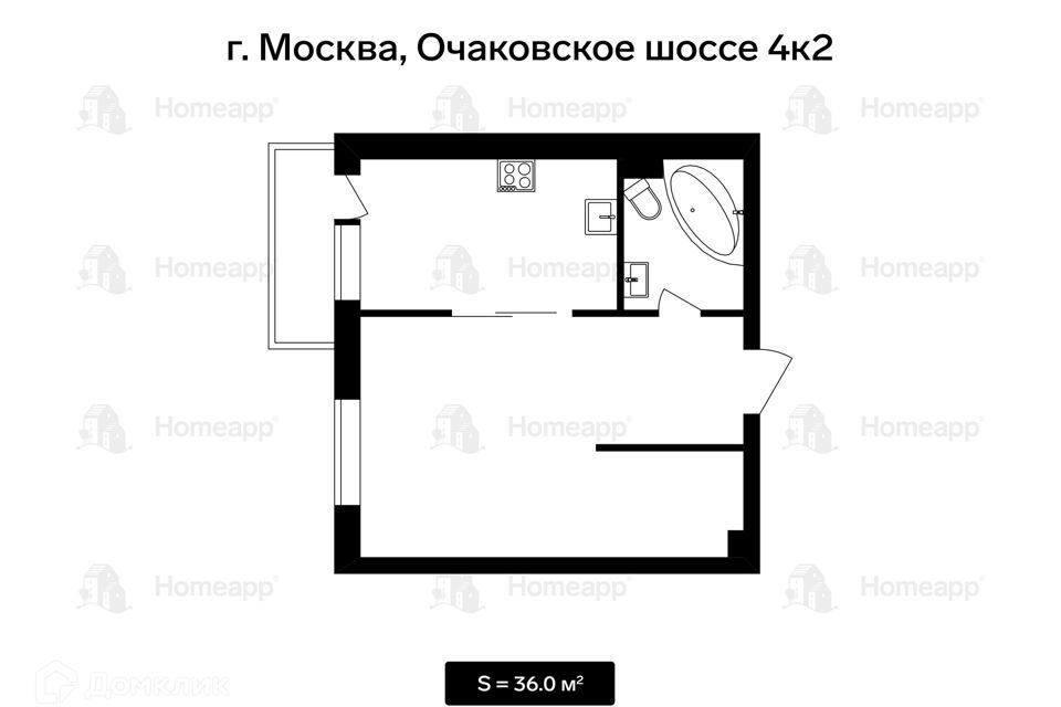 квартира г Москва ш Очаковское 4к/2 Западный административный округ фото 2