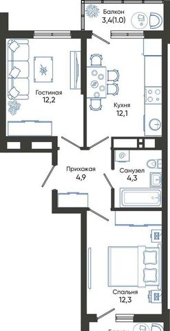 р-н Центральный дом 1 блок-секции 1-5 фото