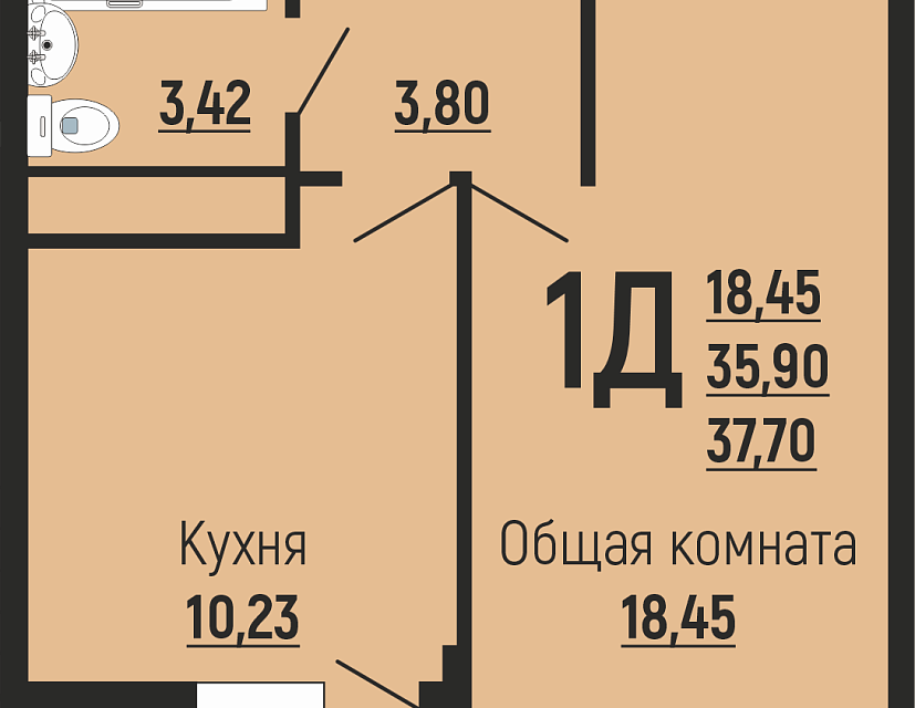 квартира г Краснодар п Российский ул им. Бигдая 8 муниципальное образование Краснодар фото 5