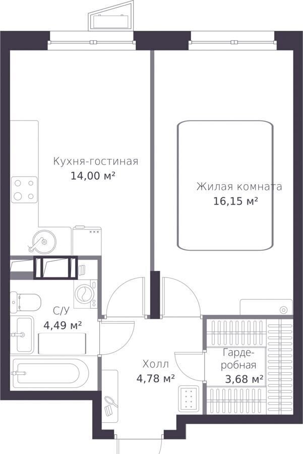 квартира р-н Всеволожский г Сертолово мкр Сертолово-1 ул Дмитрия Кожемякина 1 фото 2