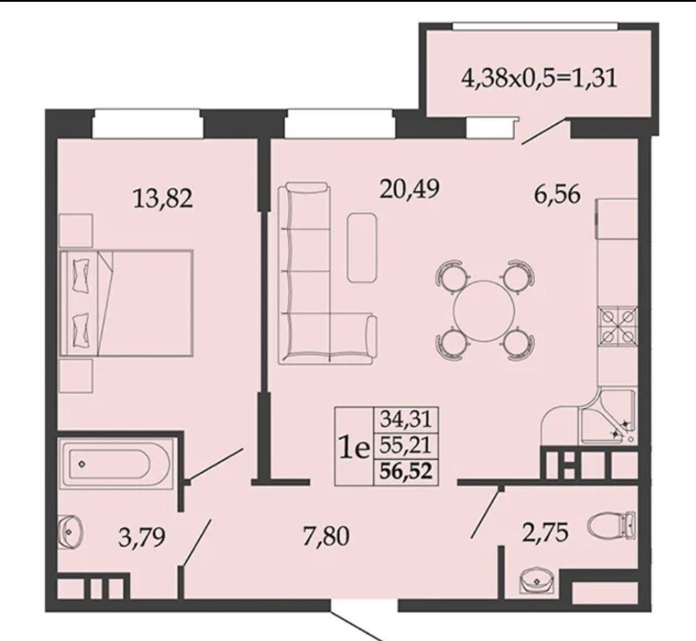 квартира г Краснодар п Знаменский ул Природная 10б р-н Карасунский корп. 8 фото 2