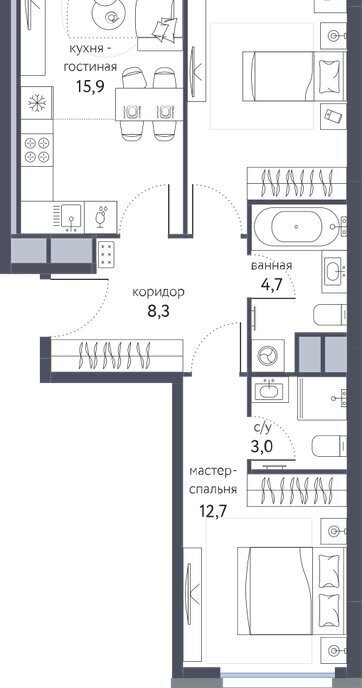 квартира г Москва метро Бульвар Рокоссовского ул Тагильская 2к/1 ЖК «Сиреневый парк» муниципальный округ Метрогородок фото 1