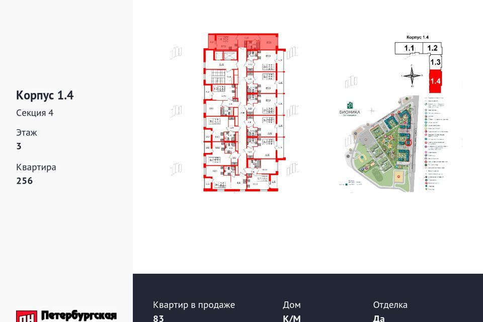 квартира г Санкт-Петербург Приморский, Жилой комплекс Бионика Заповедная фото 2