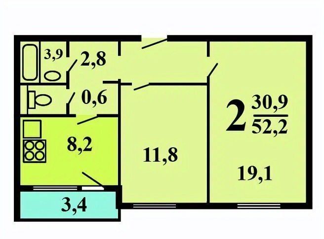 квартира г Москва метро Бибирево ул Корнейчука 51 фото 17