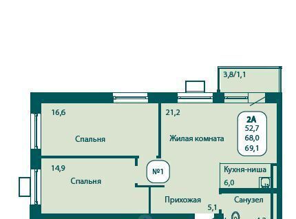 квартира городской округ Солнечногорск рп Андреевка ЖК «Андреевка» 2 Зеленоград — Крюково фото 1