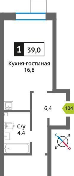 квартира городской округ Красногорск п Светлые Горы Марьино-Знаменское кв-л, Пятницкое шоссе фото 1